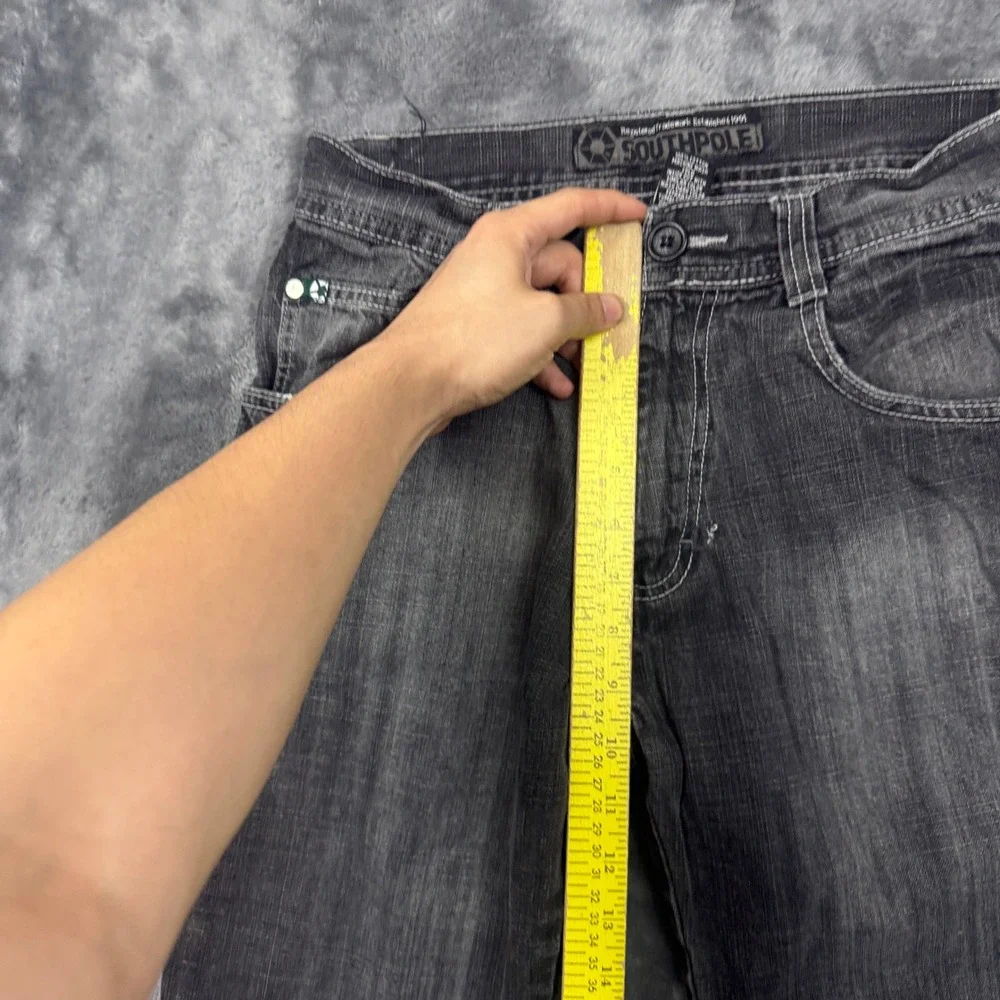 Southpole Jeans Mens 30 Black Good Faded Straight Leg Y2K Skater Streetwear 9442